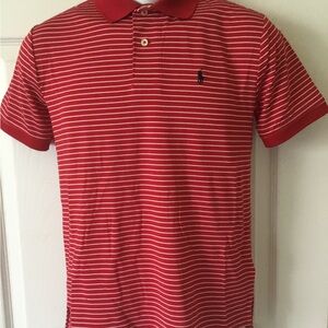 Polo by Ralph Lauren Boys Red and White Striped Shirt